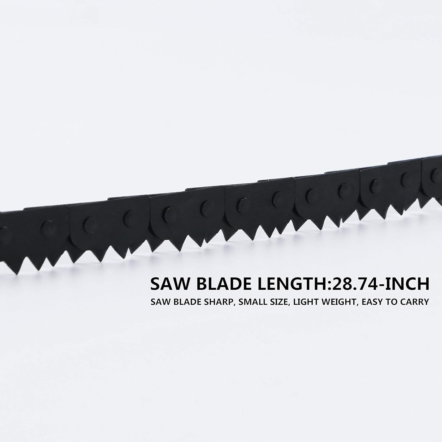Survival Chainsaw Pocket Hand Saw 29-Inch with Strong Sharp Teeth for Camping Hiking Hunting Gardening and Outdoor Emergency Includes Fire Starter and Carrying Pouch