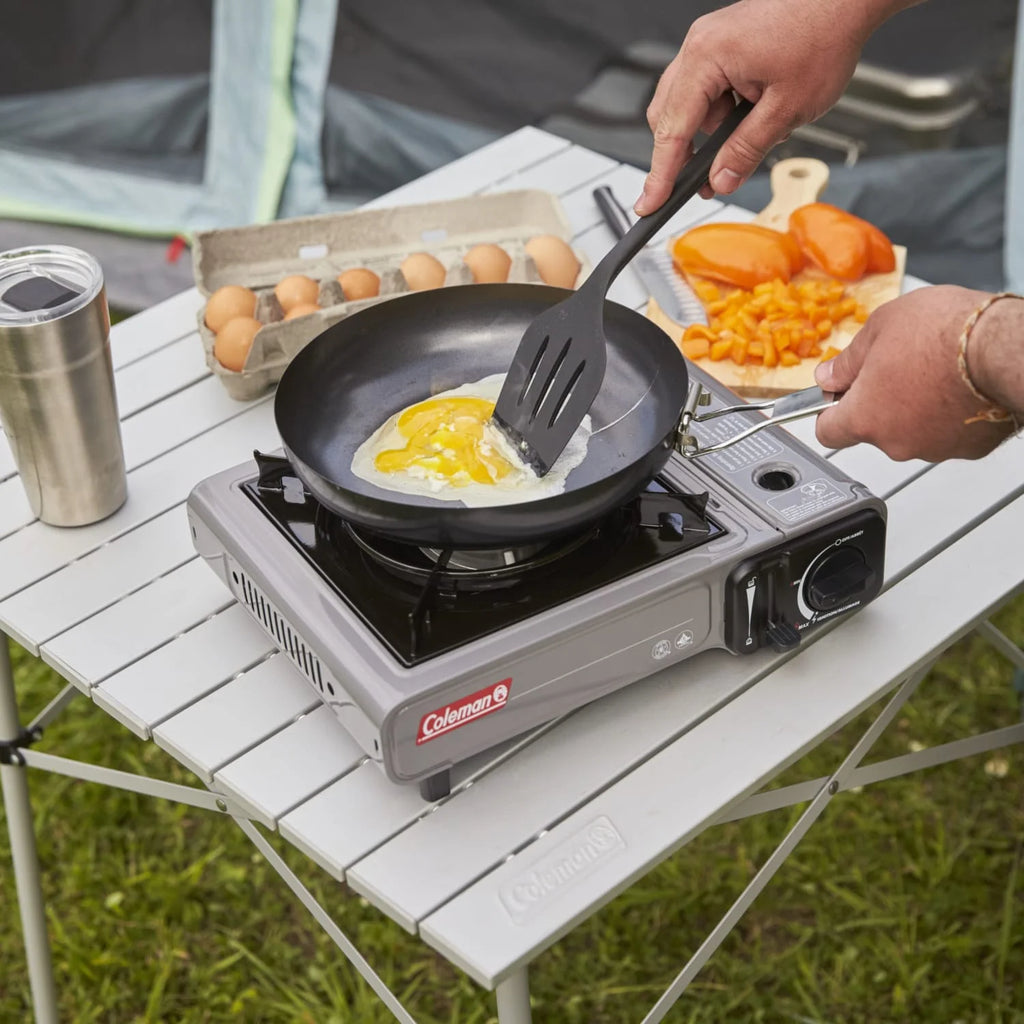 Tabletop Portable Butane Gas Camping Stove, 1 Burner, Gray