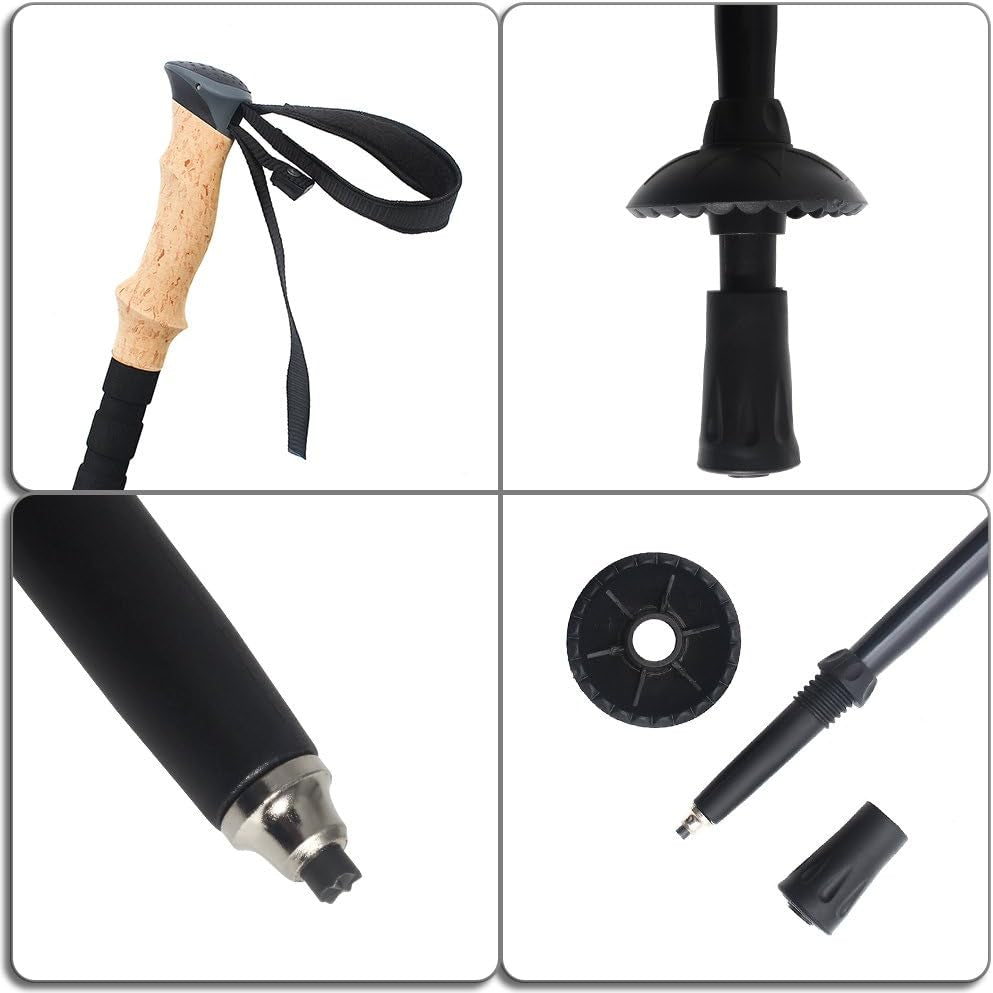 Ultralight 7050 Aluminum Alloy Collapsible Trekking Pole for Hiking, Camping, and Backpacking