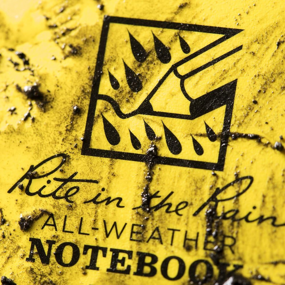 Weatherproof Side Spiral Notebook, 4.625" X 7", Yellow Cover, 3 Pack (No. 373L3)