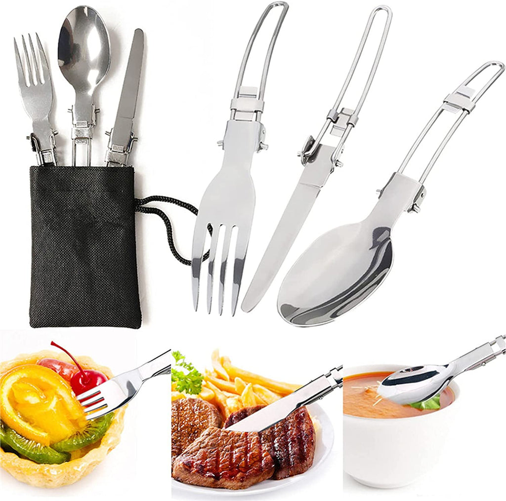 Outdoor Cookware Set - Camping Equipment Aluminum Tableware Camping Pot Set Suitable for 2~3 People - Green