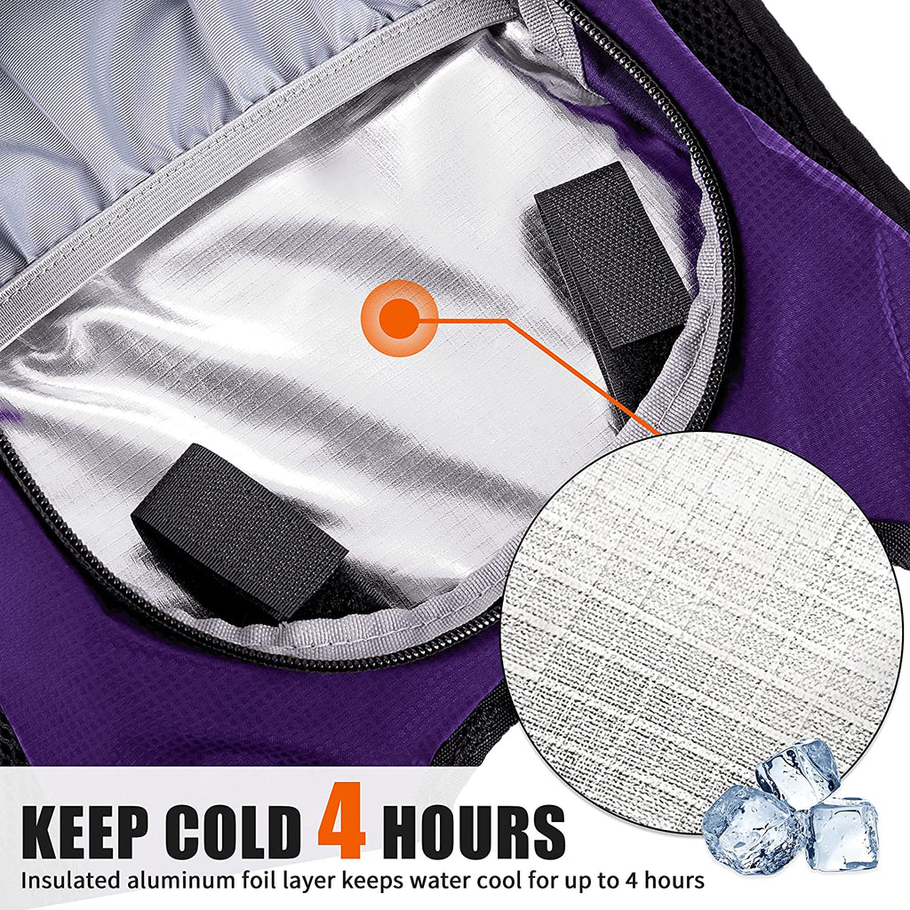Hydration Pack Water Backpack - 2L Water Bladder - For Running Biking Cycling Hiking 