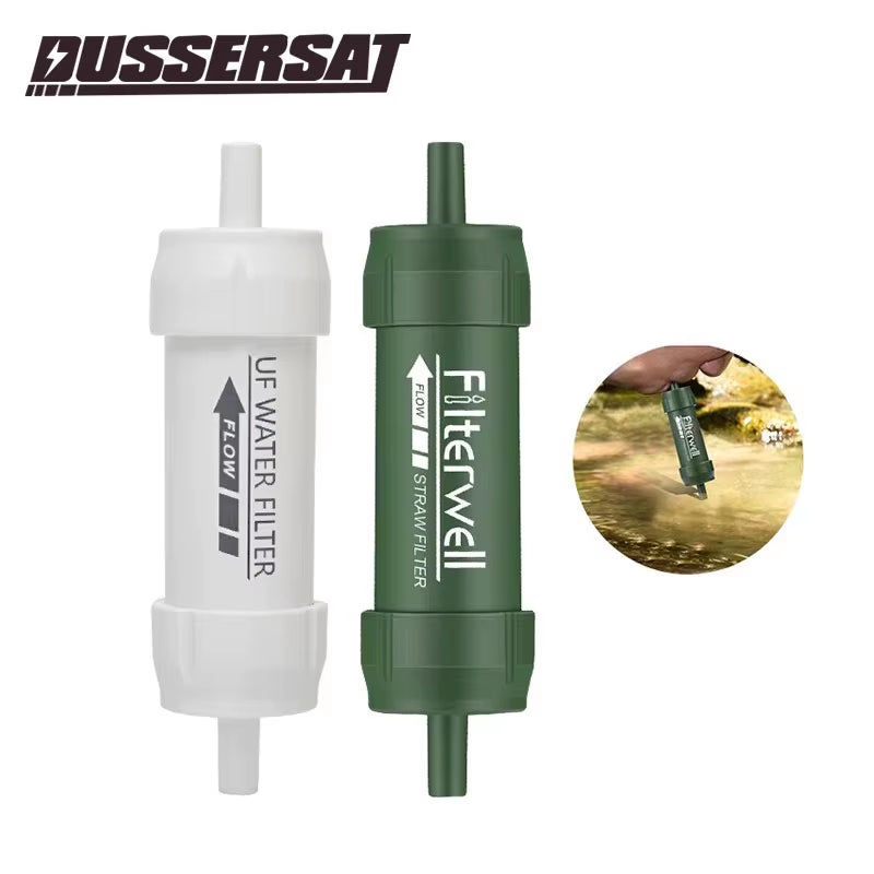Portable Outdoor Water Filter Straw for Camping and Hiking - Emergency Water Purification Solution