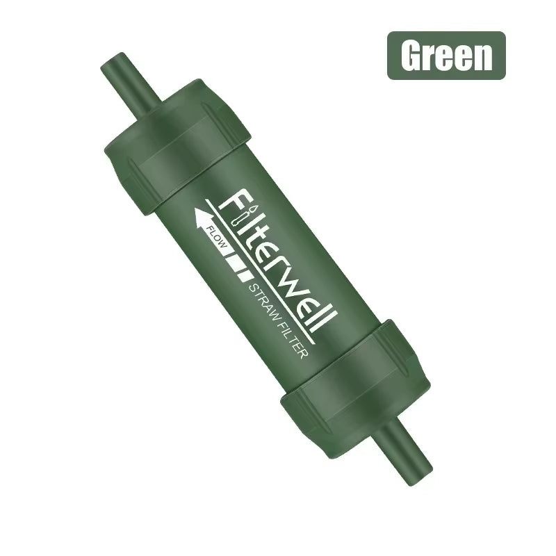 Portable Outdoor Water Filter Straw for Camping and Hiking - Emergency Water Purification Solution