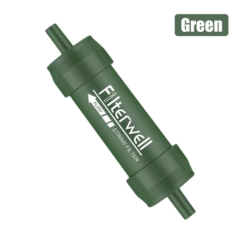 Portable Outdoor Water Filter Straw for Camping and Hiking - Emergency Water Purification Solution