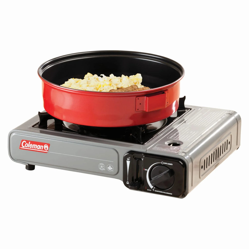 Tabletop Portable Butane Gas Camping Stove, 1 Burner, Gray