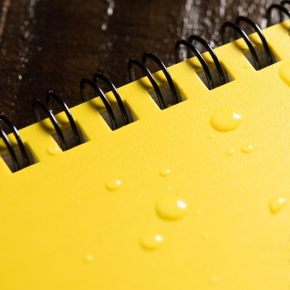Weatherproof Side Spiral Notebook, 4.625" X 7", Yellow Cover, 3 Pack (No. 373L3)